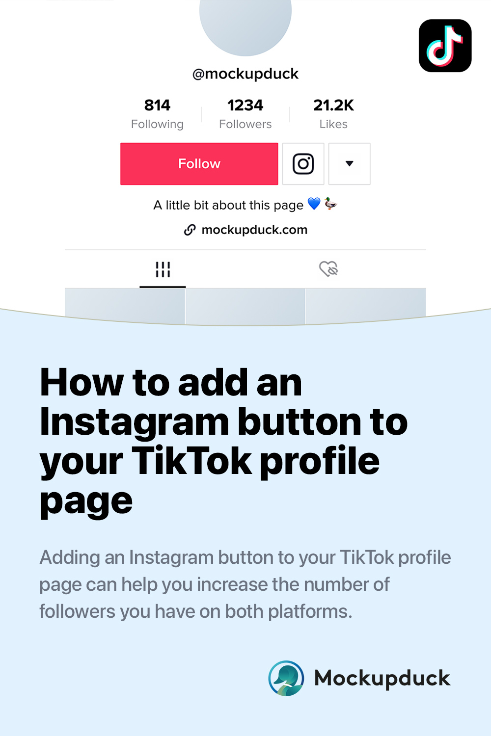 How to add an Instagram button to your TikTok profile page