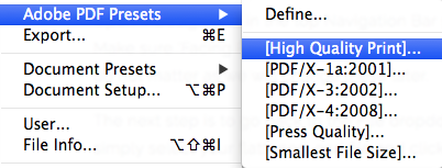 Saving a High-Quality PDF in Adobe InDesign