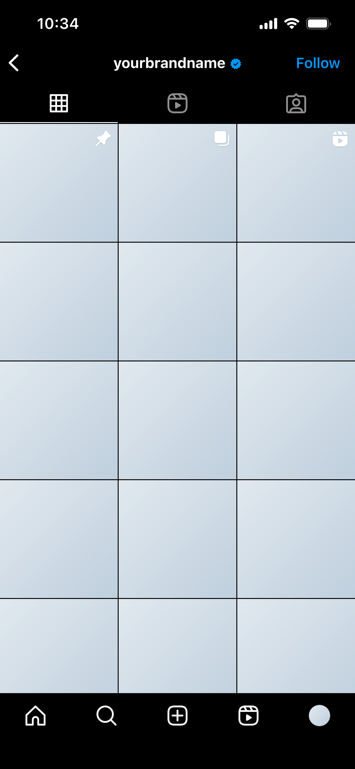 Instagram Grid Mockup Generator dark mode