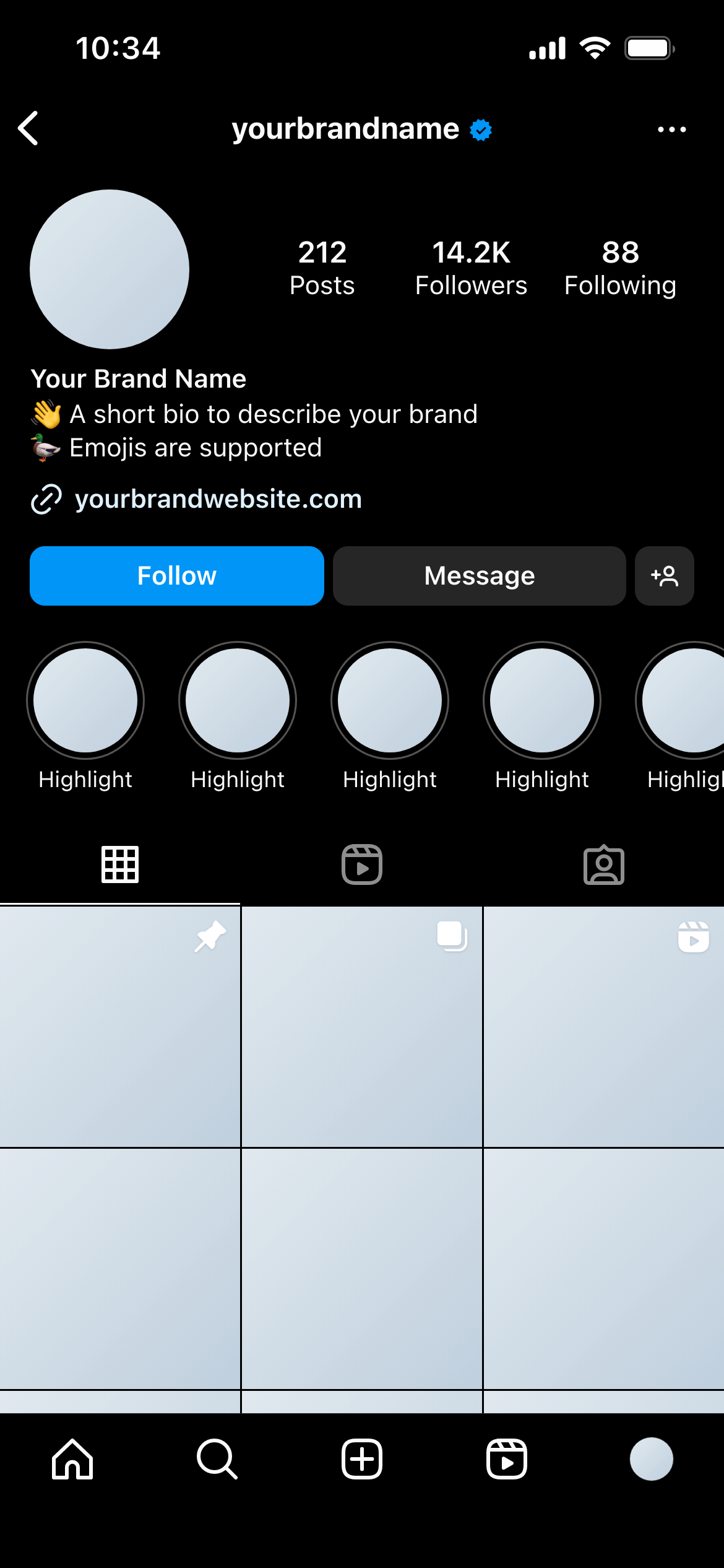 Instagram Profile Mockup Generator dark mode
