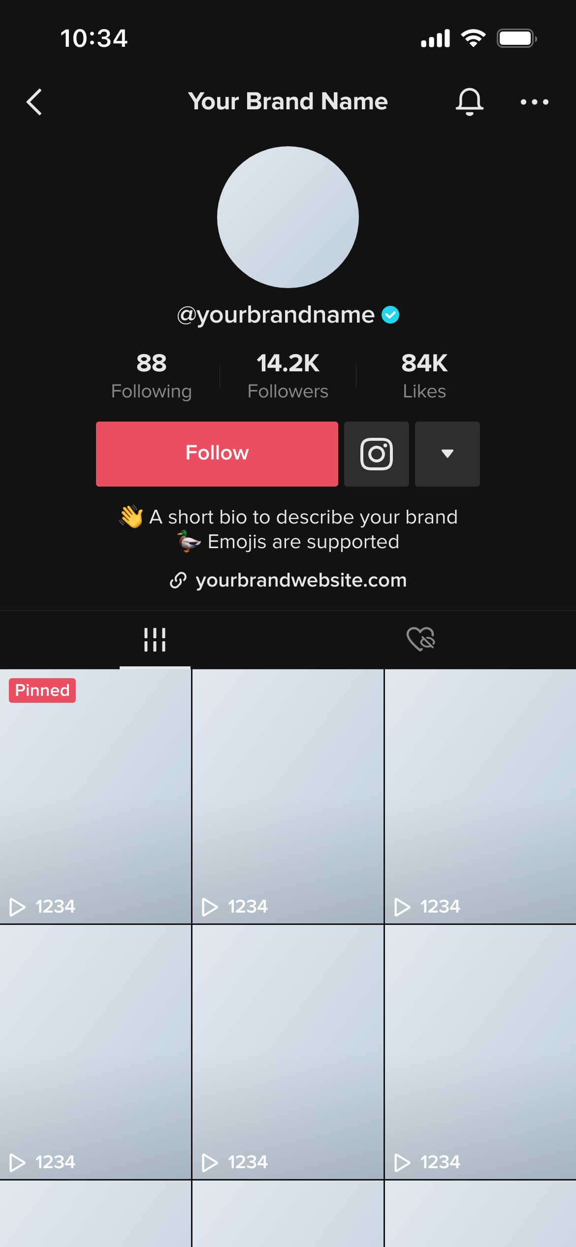 TikTok Profile Mockup Generator dark mode
